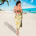 Flower Bee Pattern Print Beach Sarong Wrap