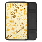 Flower Bee Pattern Print Car Center Console Cover