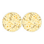 Flower Bee Pattern Print Car Coasters