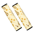Flower Bee Pattern Print Car Seat Belt Covers