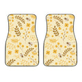 Flower Bee Pattern Print Front Car Floor Mats