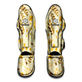 Flower Bee Pattern Print Muay Thai Shin Guards