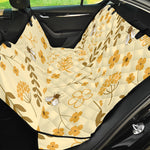 Flower Bee Pattern Print Pet Car Back Seat Cover