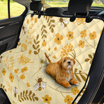 Flower Bee Pattern Print Pet Car Back Seat Cover