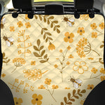 Flower Bee Pattern Print Pet Car Back Seat Cover