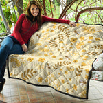 Flower Bee Pattern Print Quilt