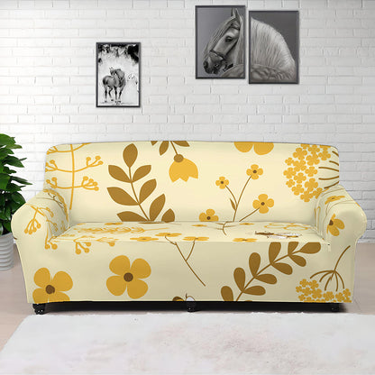 Flower Bee Pattern Print Sofa Cover