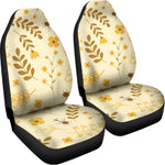 Flower Bee Pattern Print Universal Fit Car Seat Covers