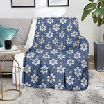 Flower Denim Jeans Pattern Print Blanket