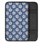 Flower Denim Jeans Pattern Print Car Center Console Cover