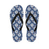 Flower Denim Jeans Pattern Print Flip Flops