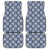 Flower Denim Jeans Pattern Print Front and Back Car Floor Mats