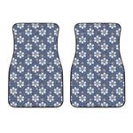 Flower Denim Jeans Pattern Print Front Car Floor Mats