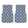 Flower Denim Jeans Pattern Print Front Car Floor Mats