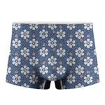 Flower Denim Jeans Pattern Print Men's Boxer Briefs