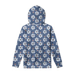 Flower Denim Jeans Pattern Print Pullover Hoodie