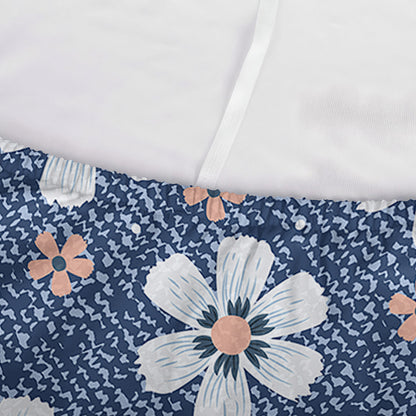 Flower Denim Jeans Pattern Print Sofa Cover