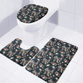 Flower Dream Catcher Pattern Print 3 Piece Bath Mat Set