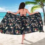 Flower Dream Catcher Pattern Print Beach Sarong Wrap
