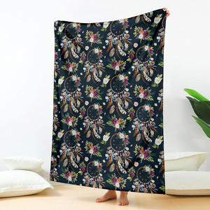 Flower Dream Catcher Pattern Print Blanket