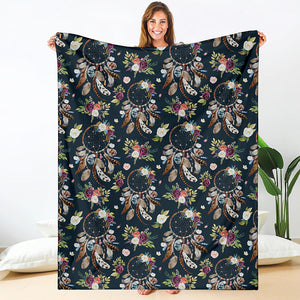 Flower Dream Catcher Pattern Print Blanket