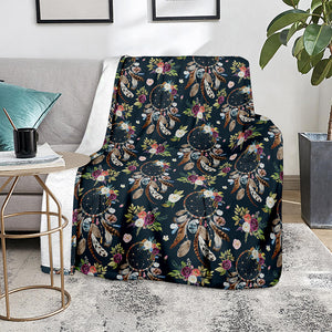 Flower Dream Catcher Pattern Print Blanket