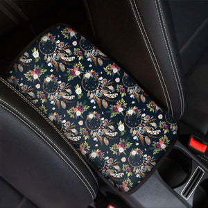 Flower Dream Catcher Pattern Print Car Center Console Cover