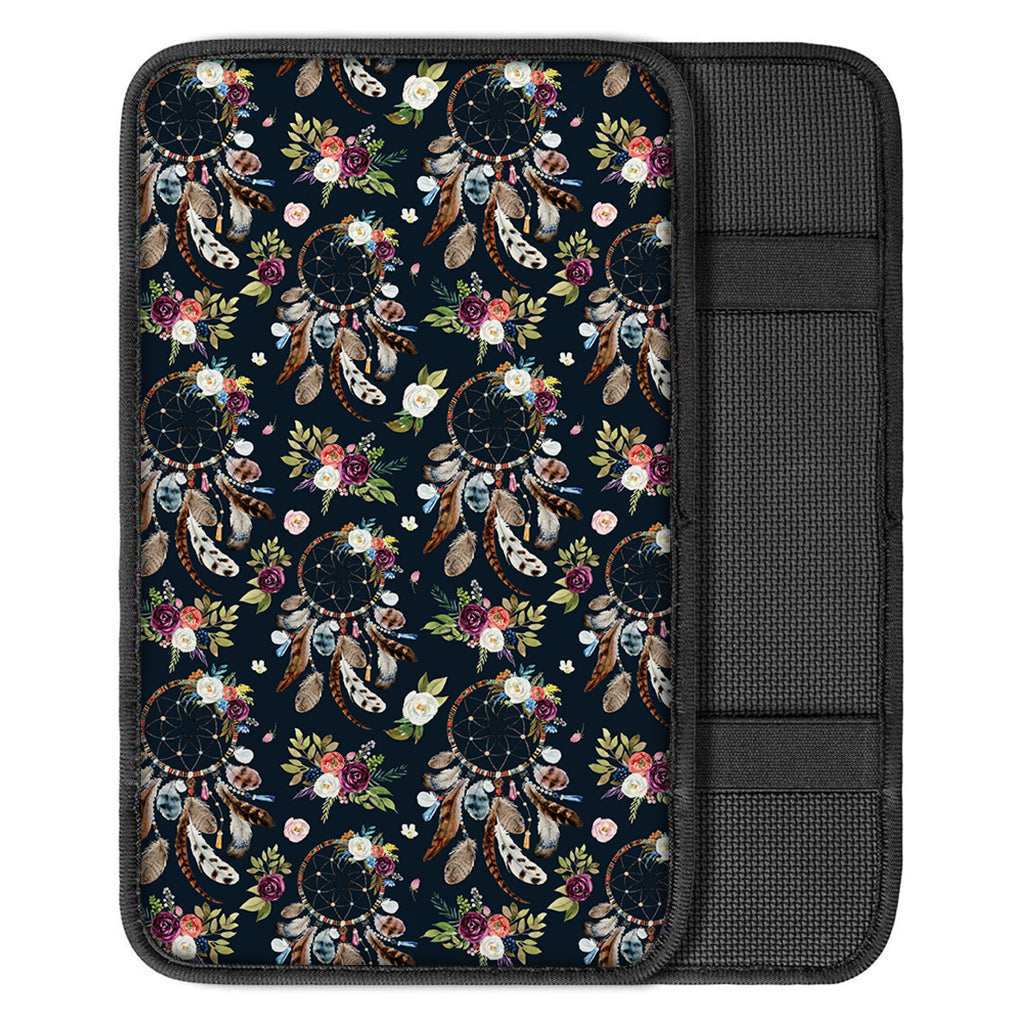 Flower Dream Catcher Pattern Print Car Center Console Cover