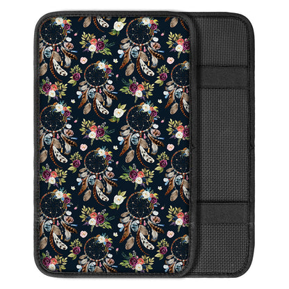 Flower Dream Catcher Pattern Print Car Center Console Cover