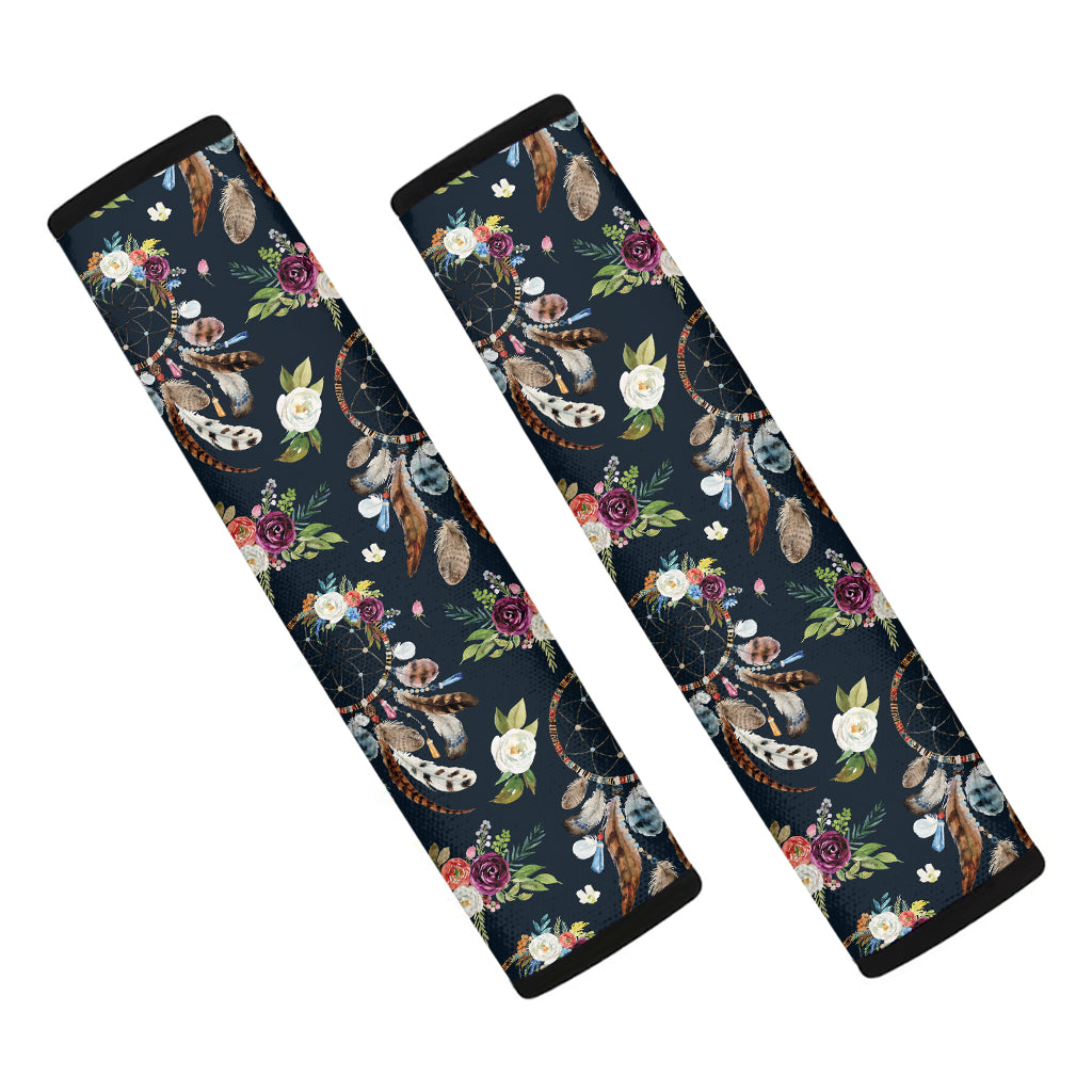 Flower Dream Catcher Pattern Print Car Seat Belt Covers