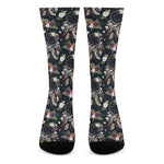 Flower Dream Catcher Pattern Print Crew Socks