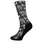 Flower Dream Catcher Pattern Print Crew Socks