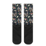 Flower Dream Catcher Pattern Print Crew Socks