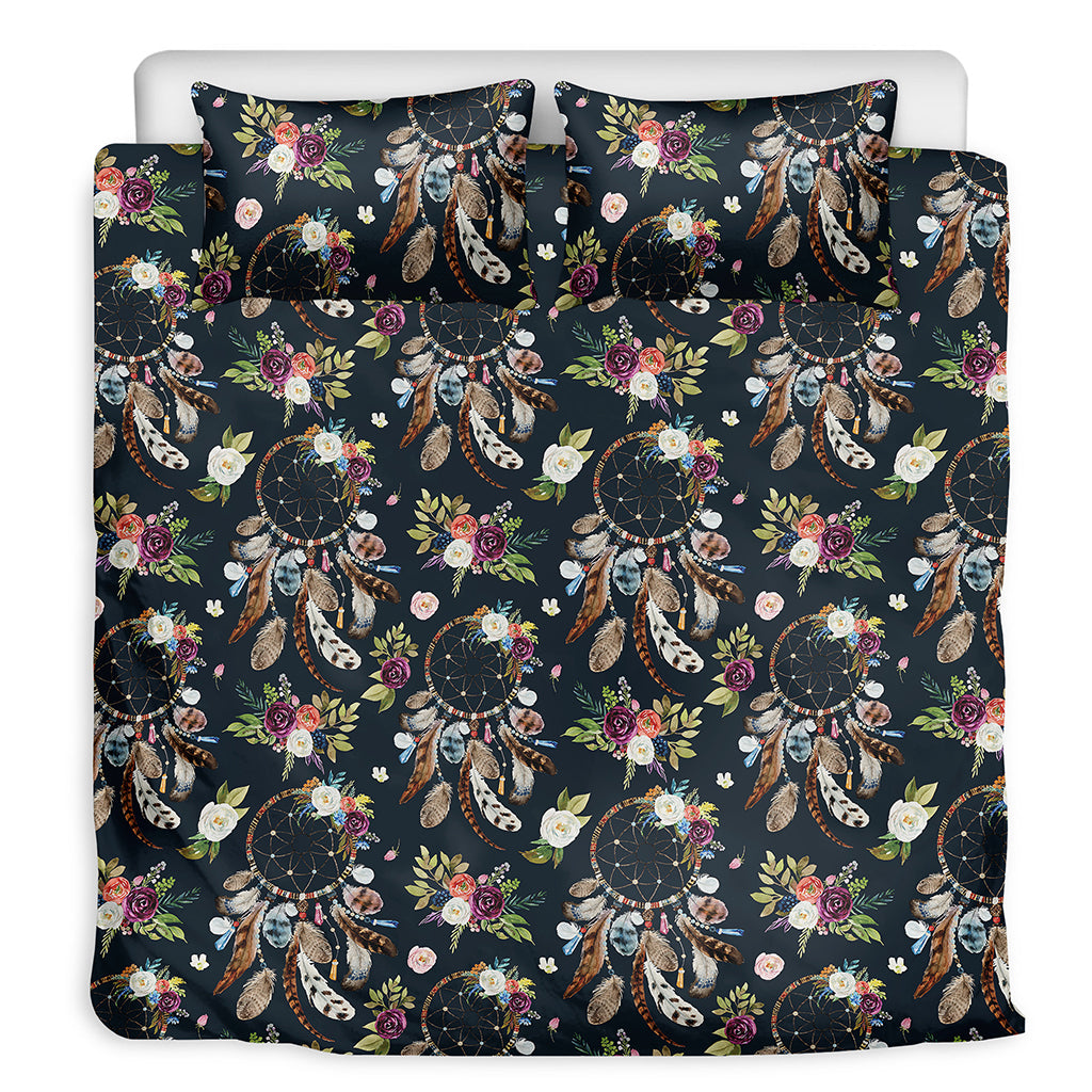 Flower Dream Catcher Pattern Print Duvet Cover Bedding Set