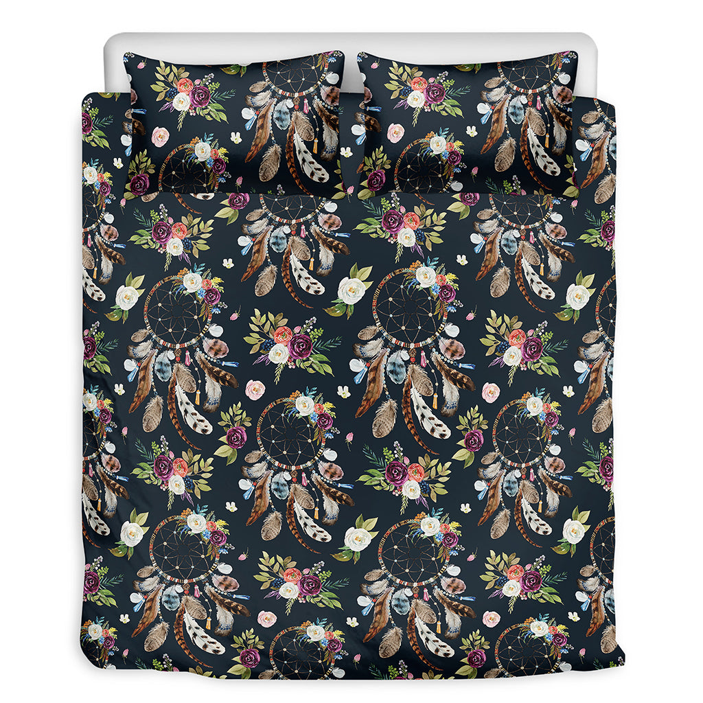 Flower Dream Catcher Pattern Print Duvet Cover Bedding Set