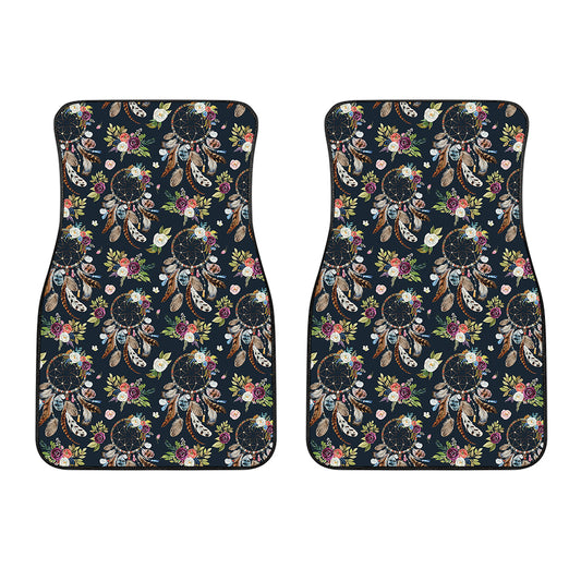 Flower Dream Catcher Pattern Print Front Car Floor Mats