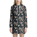Flower Dream Catcher Pattern Print Pullover Hoodie Dress