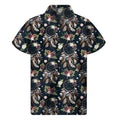 Flower Dream Catcher Pattern Print Men's Short Sleeve Shirt