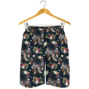 Flower Dream Catcher Pattern Print Men's Shorts