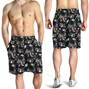 Flower Dream Catcher Pattern Print Men's Shorts