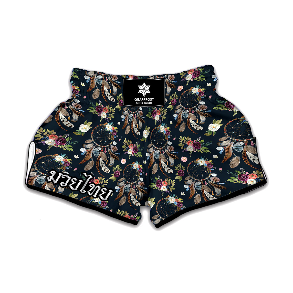 Flower Dream Catcher Pattern Print Muay Thai Boxing Shorts