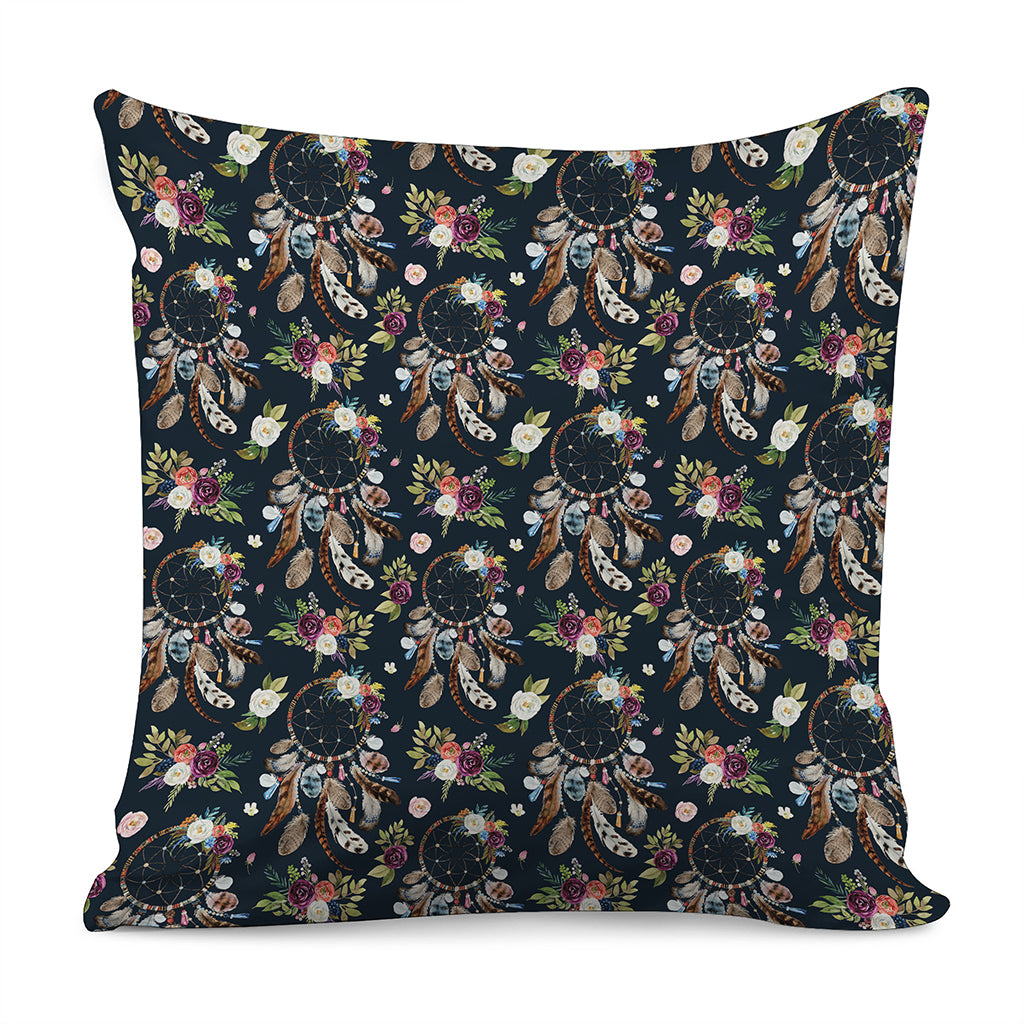 Flower Dream Catcher Pattern Print Pillow Cover