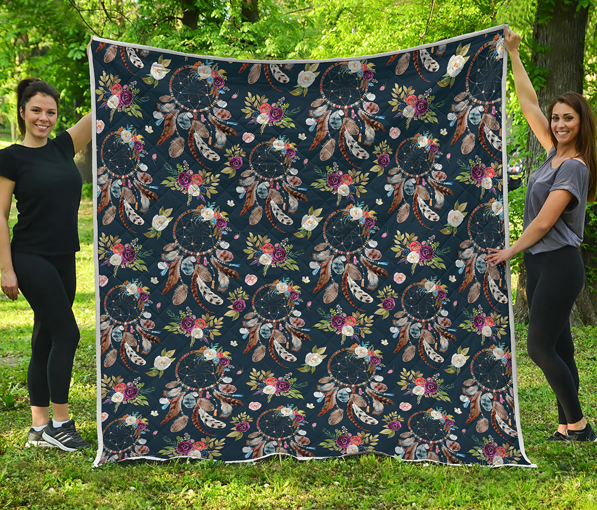 Flower Dream Catcher Pattern Print Quilt