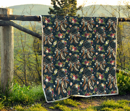 Flower Dream Catcher Pattern Print Quilt