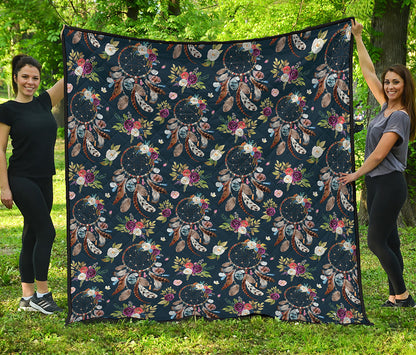 Flower Dream Catcher Pattern Print Quilt