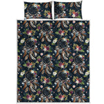 Flower Dream Catcher Pattern Print Quilt Bed Set