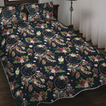 Flower Dream Catcher Pattern Print Quilt Bed Set
