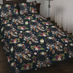Flower Dream Catcher Pattern Print Quilt Bed Set