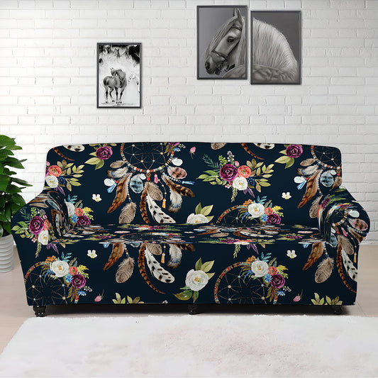Flower Dream Catcher Pattern Print Sofa Cover
