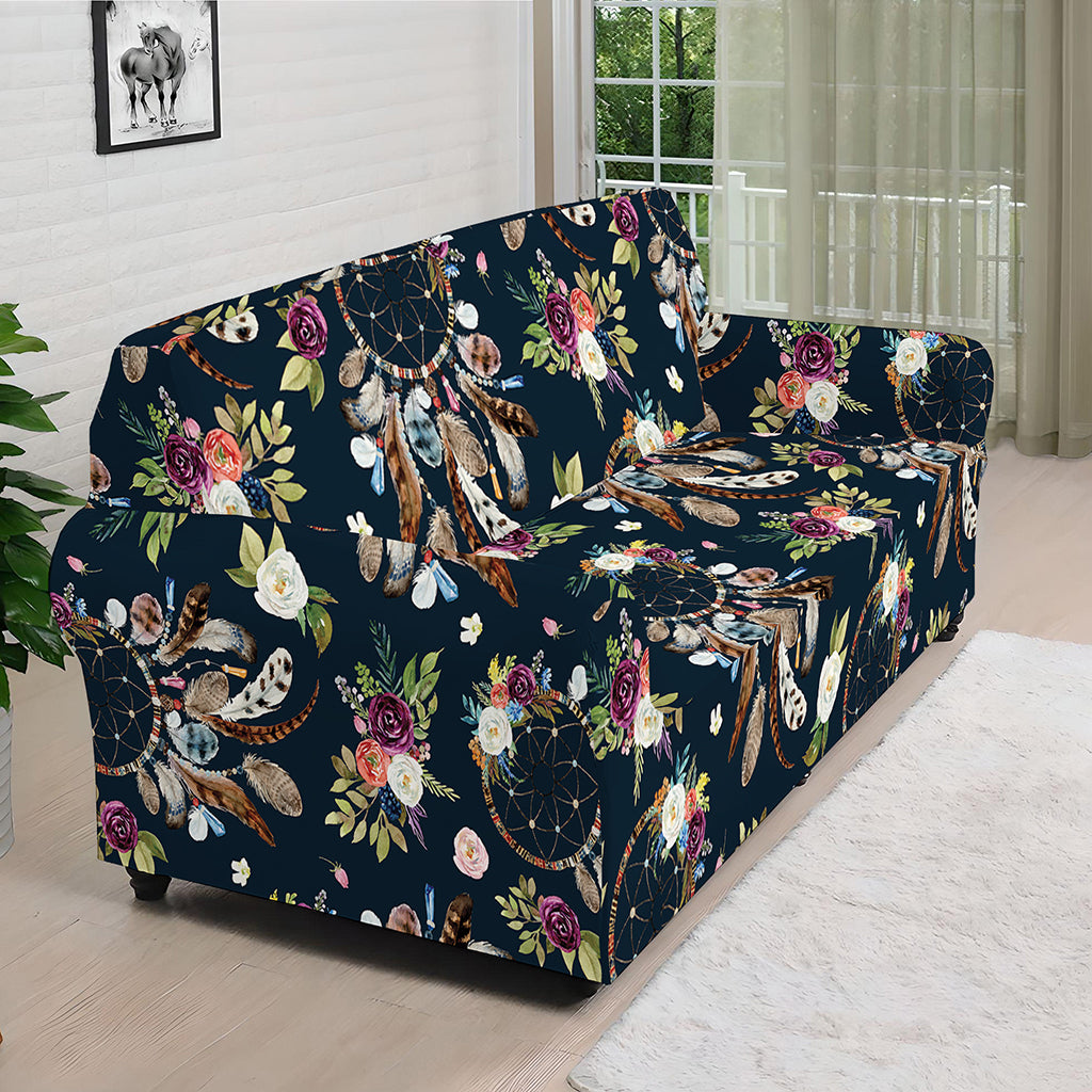 Flower Dream Catcher Pattern Print Sofa Cover